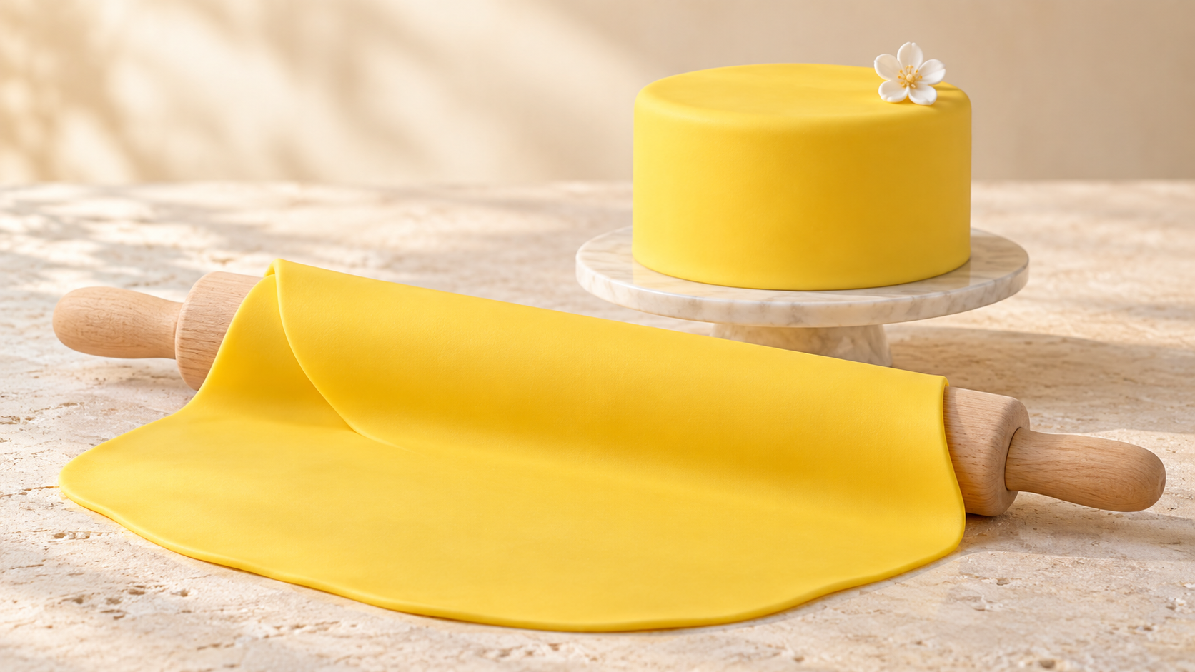 Yellow Sugar Paste (Rolling Fondant) for commercial food production